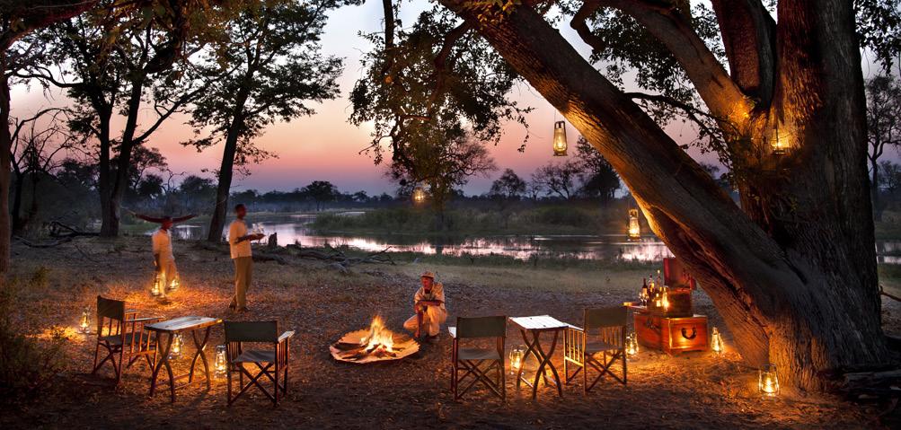 SELINDA EXPLORERS CAMP Selinda Reserve, Botswana Selinda Explorers Camp is located in the 320,000 acre Selinda Reserve of northern Botswana and is built on the banks of the Selinda Spillway, about