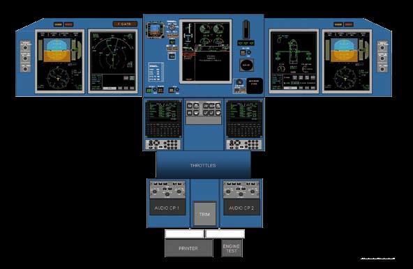 Units Two Multi Function Displays (MFD) for Navigation and aircraft system synoptic.