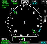 4.4. Navigation Display The Navigation Display of the PFD, combines a Direction Indicator with a Course Deviation Indicator (CDI) (Figure 4-39).