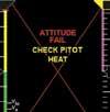 When a CROSS CHECK ATTITUDE annunciation is presented, the pilot should cross check attitude, airspeed, and altitude indications with other sources of primary flight information.