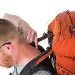 straps, harness straps and load lifters. B Load the pack with 0-20lbs/4-9kg of gear.