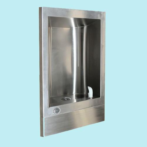 Stainless Steel Recessed Drinking Fountain Product Code DFR The recessed drinking fountain is manufactured from 1.2 thick satin brush polished stainless steel for durability and vandal resistance.