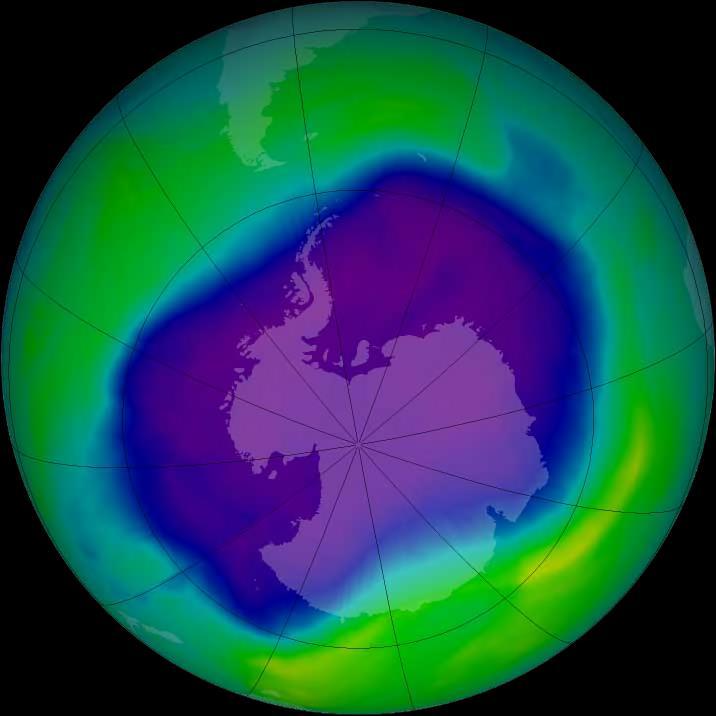 Uništavanje ozonskog omotača Ozonski sloj nalazi se u stratosferi na visini
