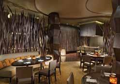 MAIN DINING AREA Inspired by themes of earth and water, be enveloped by the luxurious warmth of Nobu