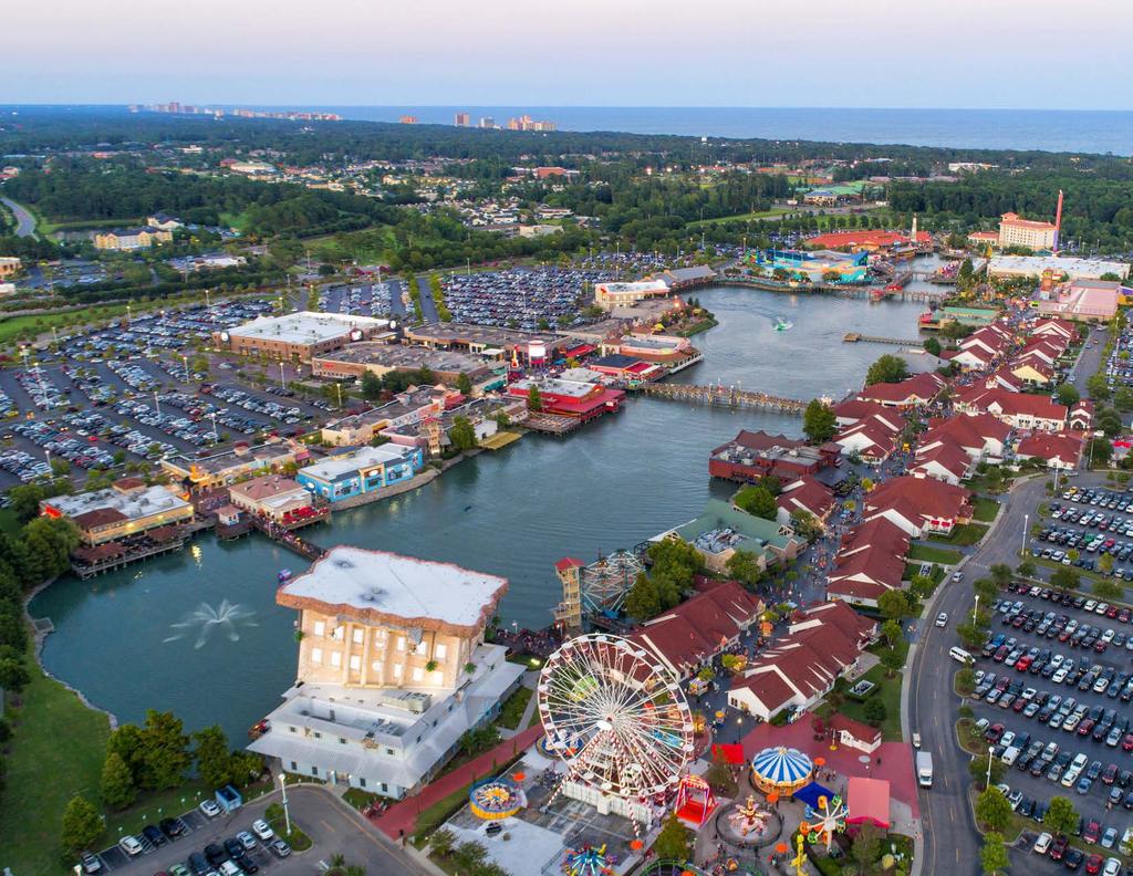 Broadway is set on 350 acres in the heart of Myrtle Beach and features world class shopping, dining, attractions and entertainment in a series of magical, interconnected villages, surrounding the