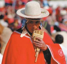 Music Dating back thousands of years, the panpipe is one of the most common musical instruments from the Andes region. Panpipes are made of bamboo in various sizes.