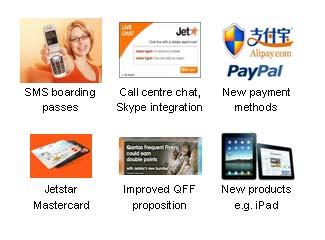 Jetstar Mastercard MasterCard Improved QFF proposition Improved QFF proposition New products e.