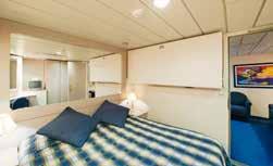 272 Inside 17 Cabins for guests with disabilities or reduced mobility facilities for guests with disabilities or reduced mobility Cabin door width 88 cm