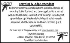 Waterville Valley NH FULLTIME YEAR ROUND Jack of all Trades Must have kowledge i geeral maiteace repairs, electrical, plumbig, paitig, ladscapig, sow removal, swimmig pools, sheetrock, wood workig ad