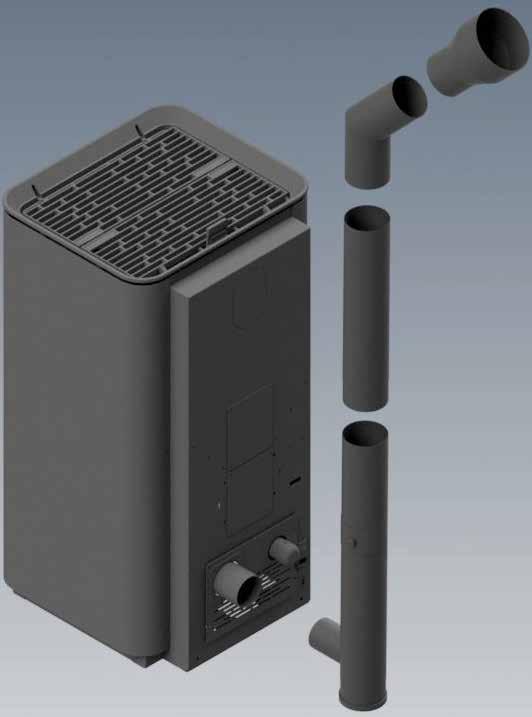 Top & Rear Outlet Pellet 100mm or 150mm Sigma S/S Flex Adaptor 100mm 120mm Sigma Black Increaser or 100mm