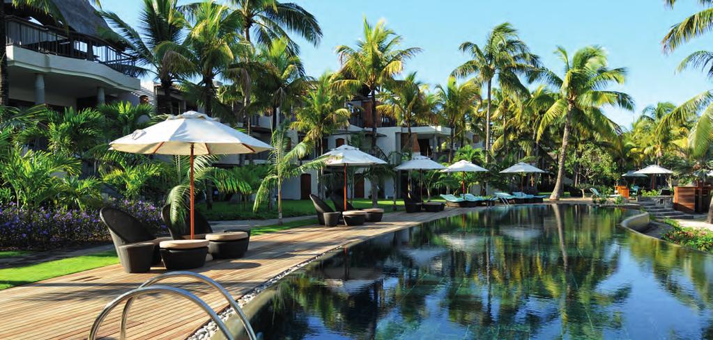 Unique Selling Points A unique site on the sun-drenched north west coast of Mauritius Protected from the trade winds, the sea is fringed by a pure white sandy beach Impeccable service matches the