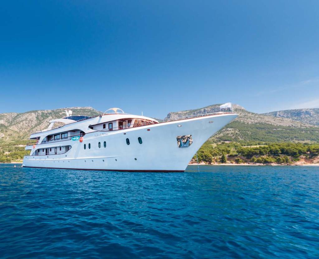 Our Ships Deluxe superior vessels are between 47m (138 ft) to 50m (164ft) in length and 8m (26 ft) to 9m (29 ft) meters wide luxury vessels, with minimum cruising speed of approx.