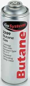 G2400 (400g) Propane Gas Cylinder Higher pressure and hotter flame than mixed gas cartridges.