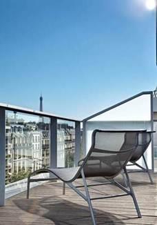 PARIS SKY VIEW SUITE Details: 38sqm Balcony Complimentary Internet Access (Wired and wireless Internet) Plasma screen TV + pay-per-view Ipod Station Free Mini-Bar Nespresso coffee machine Safety box