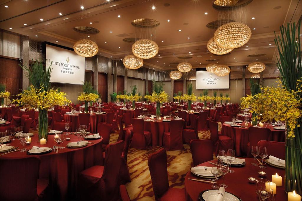 MEETINGS & EVENTS IN STYLE Extensive MICE facilities make InterContinental Suzhou the premier choice for high-level conferences, meetings and private events in the city.