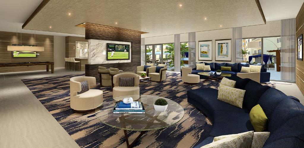 Clubroom Elevate from the Everyday Equipped with state-of-the-art technology and communications, 101 Via Mizner boasts superbly modern features to match its luxe lifestyle.