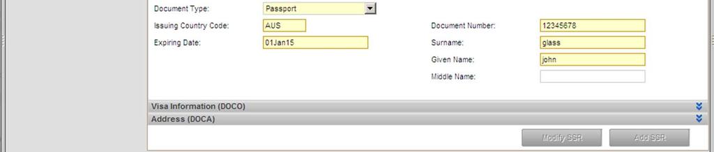 select Passport in the in the DOCS part, a