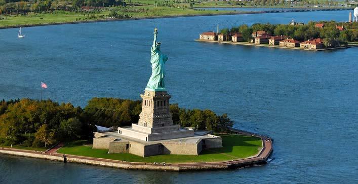 Our first stop will be The Ellis Island National Museum of Immigration which tells the moving tales of the 12 million immigrants who entered America through the golden door of Ellis Island.
