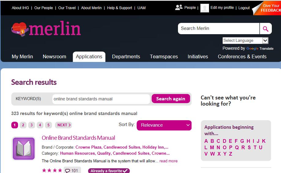 Club Standards, go to: Merlin > Applications >