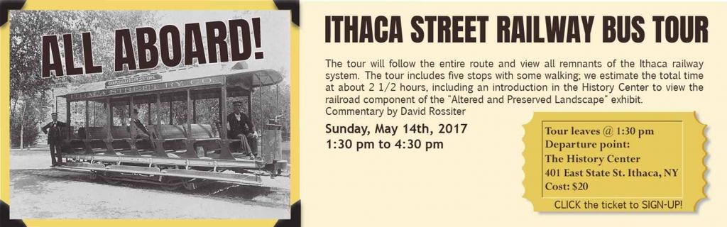 Ithaca Street Railway bus tour 14-May-2017 Updated 07-June-2017 Guidebook by D G
