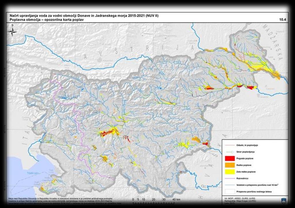 Prav zato ni nič čudno, da slovensko ozemlje z 80 % zavzema voda, ki odteka proti povodju Donave ali pa proti Jadranskemu morju (Grčar in Anzeljc, 2009).