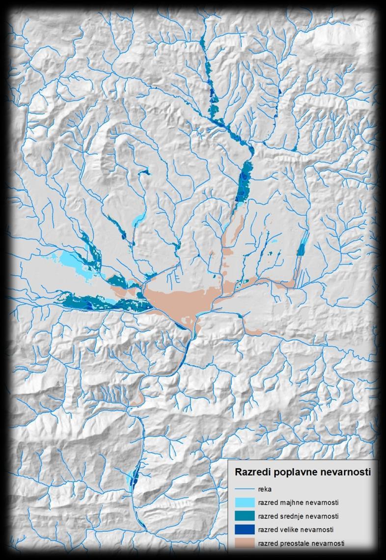 Slika 22: Karta razredov poplavne nevarnosti