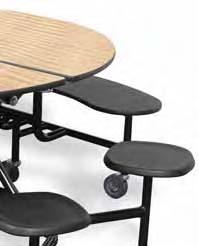 These tables come in various sizes and shapes including round, rectangle, octagon and square.