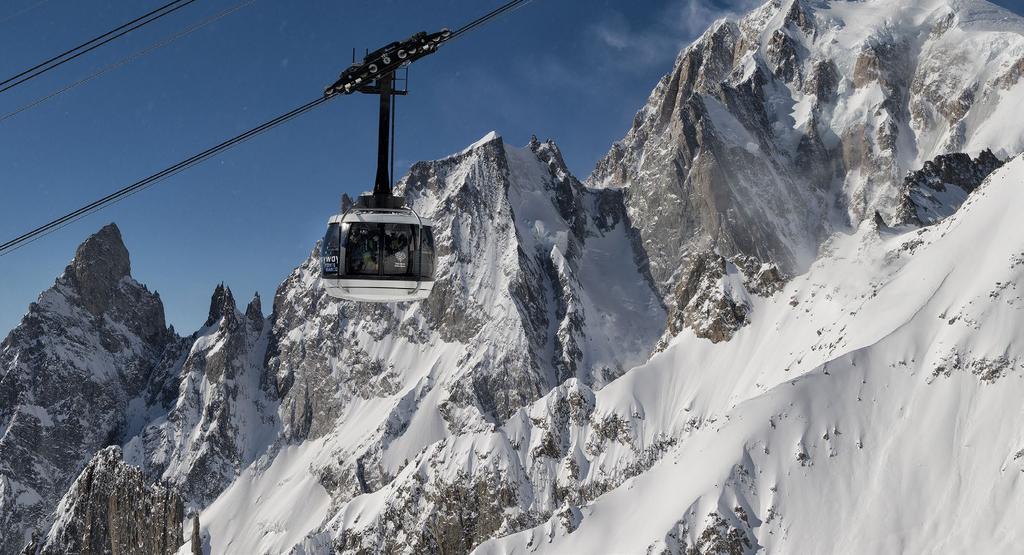 SkyWay It is possible also to travel to Chamonix (France) from Punta Helbronner, by taking a small cable car to Agile de Midi (France) at 3800 m and then a larger Cable Car down to the town of