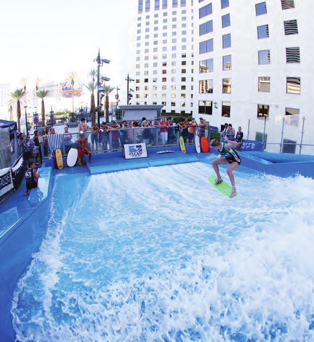 A WINNING DESTINATION DRAW The FlowRider is a distinctive attraction one that creates a clear point of differentiation for your property that helps solidify your resort s reputation as a place for