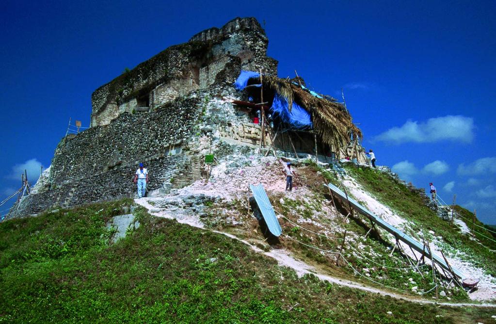 XUNANTUNICH Belize AD 300 900 The spectacular Xunantunich ceremonial center, located on the Mopan River, eight miles west of San Ignacio, is believed to have been the regional capital during the