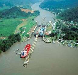 Canal system that splits the country of Panama in half,