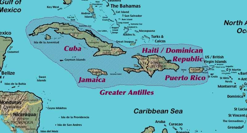 Island Groups of the Caribbean Greater