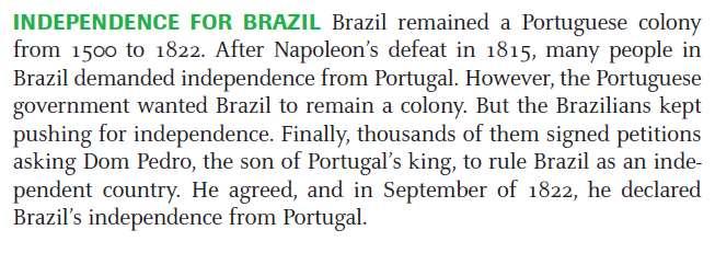 The Portuguese empire ruled out of Brazil from