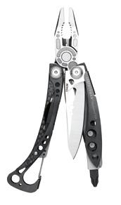 s skeletool cx 154CM Stainless Steel Clip Point Knife Carabiner Clip #1 and #2 Bit, Screwdriver 3/16" and