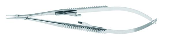 mm) P4949 Micro Needle Holder P4854 Curved without Ratchet, Serrated 5 1/2 (140 mm) P4855 Curved with Ratchet, Serrated 5 1/2 (140 mm) P4856