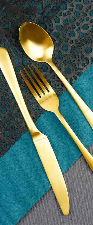 CUTLERY AUSTIN GOLD 19172 Table Knife 236mm 19160 Table Fork 207mm 19158 Cake