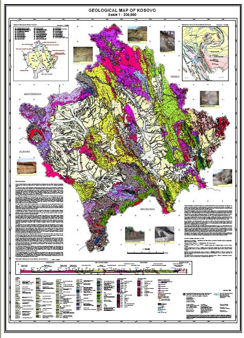 GeoScientific Maps A series of 1:200,000 scale maps that show: Geological Map of Kosova. Tectonic Map of Kosova. Map of Minerals of Kosova. Hydrogeological Map of Kosova.