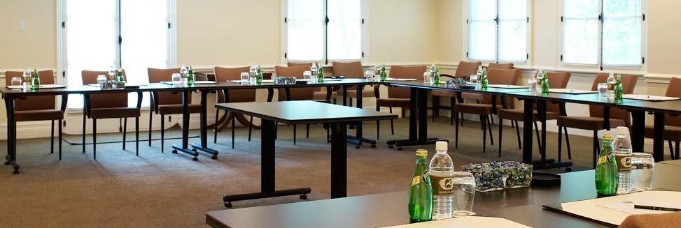 MEETING VENUE Carolinian Room SIZE: 30 x34 CAPACITY: UP TO 30 1/2 Rounds Format - Up to 30 participants U-Shape - Up to 25 participants Located across the courtyard from the