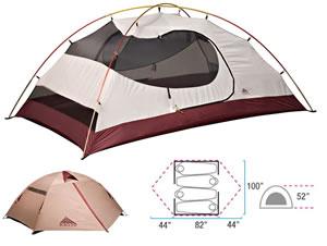 Fly -Ground Cloth -Six Stakes 4 Person Tent Daily: $6 Weekend: $12 Minimum Weight: 7 lb 7 oz