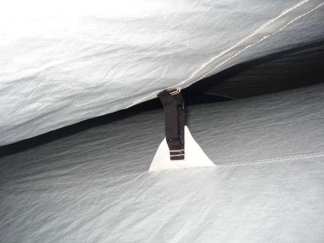 connecting the shade fly to the tent roof:
