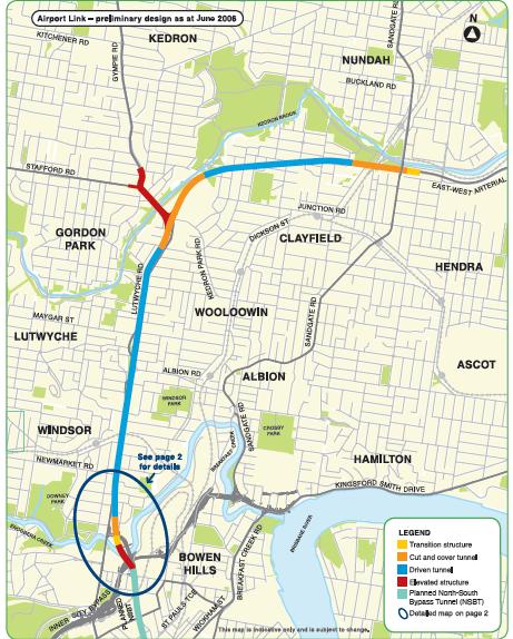 Airport Link Overview Second major part of the TransApex project to reduce deficiencies in Brisbane s road network Also includes construction of the Northern Busway between Herston and Kedron