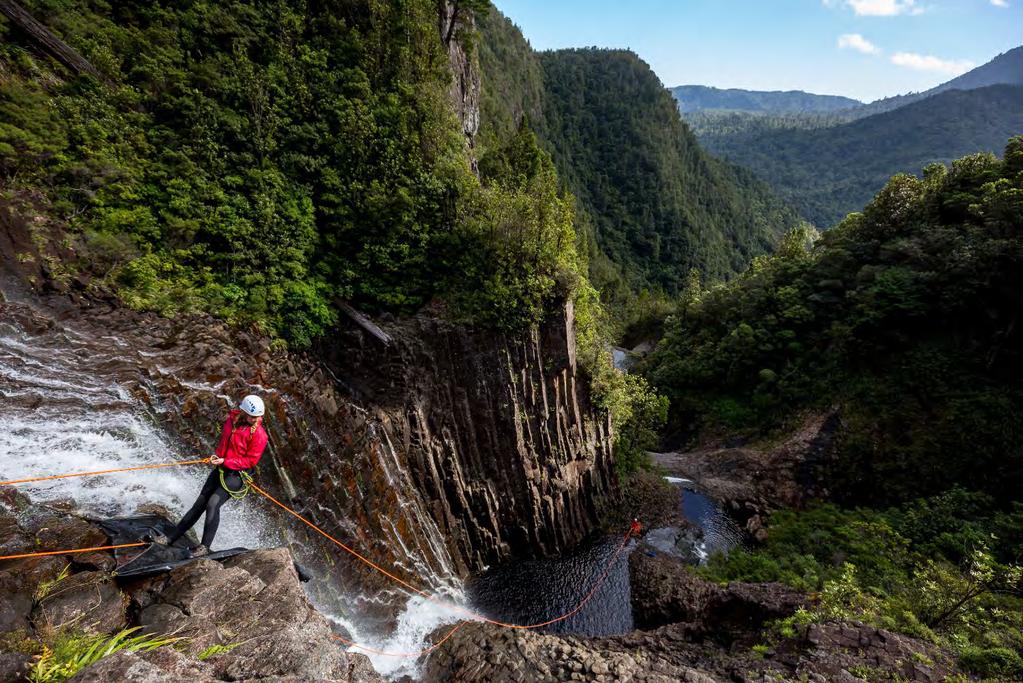 CANYONZ ADVENTURE COMPANY SLEEPING GOD CANYON Full day guided adventure Pick up in Thames Abseiling, zip-lining,
