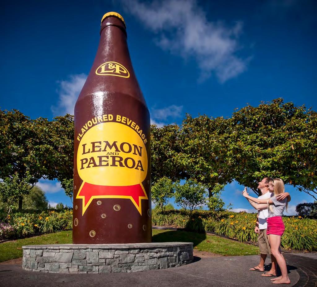 L & P: LEMON AND PAEROA Favourite kiwi soft drink named after the