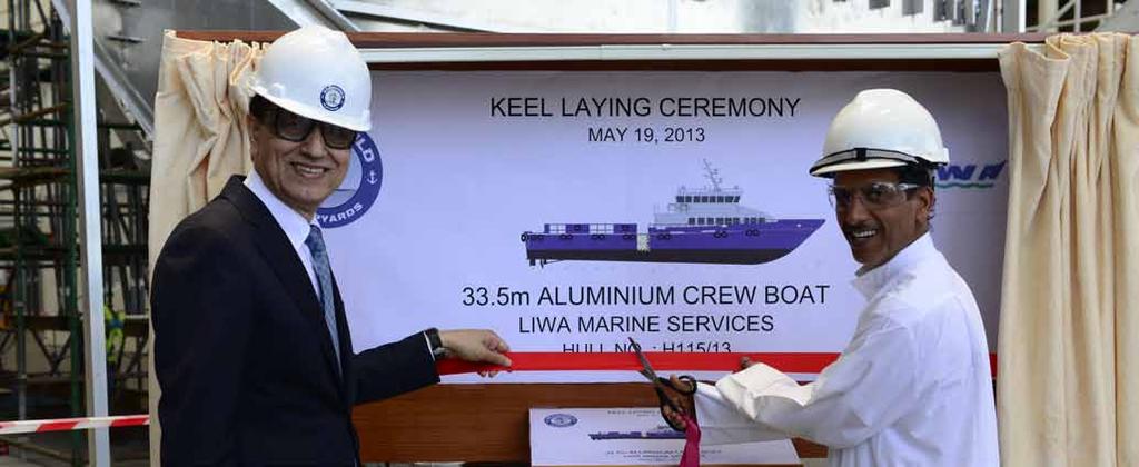 Latest News US Navy Captains award plaque to Grandweld Keel-laying ceremony for Liwa Marine 33.5m crew boat Grandweld Shipyards was recently honored to receive a plaque of appreciation from Capt.