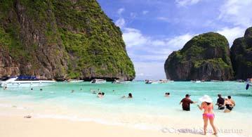 Then visit the famous of paradise emerald clear sea and bays at Viking cave, Pileh Cave, Loh Samah bay. Then visit Maya bay and enjoy the white sandy beach or swim in the beautiful clear water.