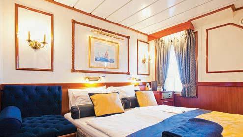 CATEGORY 6 - COMMODORE DECK Inside cabin, upper/lower berths, marble bathroom with shower. Average Cabin Size: 86 ft.