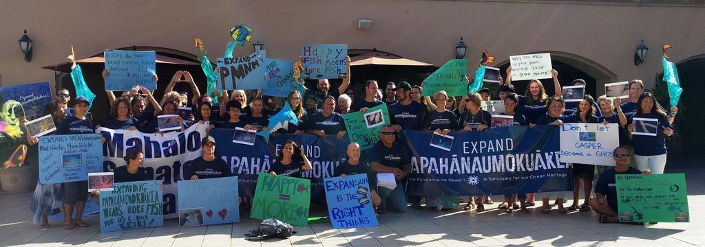 Supporters of Senator Schatz s Proposal to Expand Papahānaumokuākea Rally before August 1st Public Meeting Total government officials in support: 24 Hawai i Congressional Delegation Senator Brian
