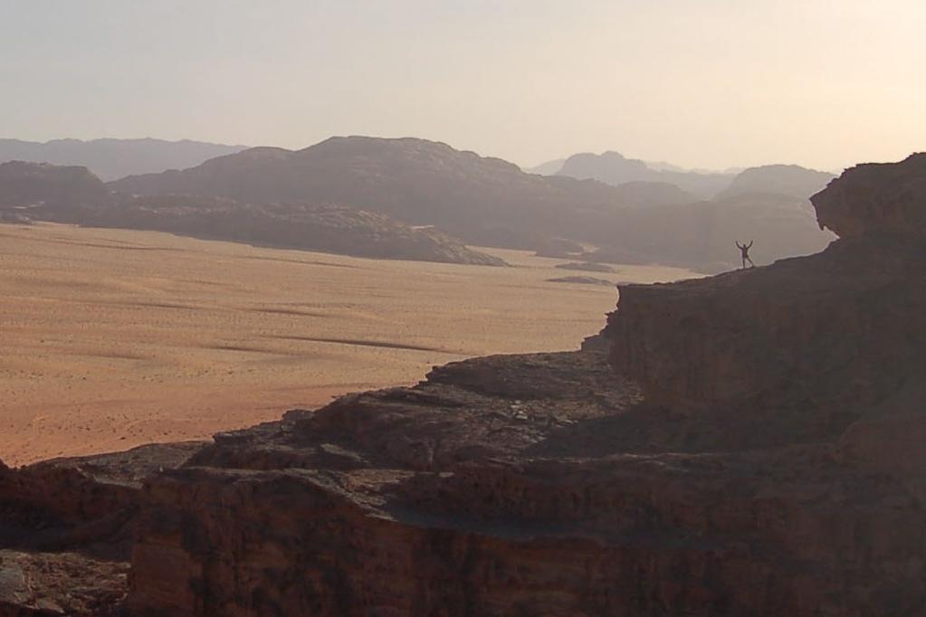 WHAT PRICE FREEDOM? A lone Bedouin exults in the freedom of his mountain homeland.