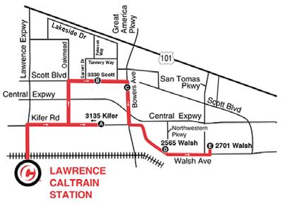 CALTRAIN SHUTTLE MORNING SCHEDULE AM LOOP A B C D E Northbound Train No. 217 227 233 135 Arrives Lawrence 7:12 8:12 8:50 9:25 Southbound Train No.