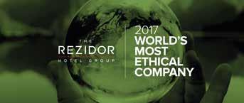 This award, our eighth in succession, reaffirms Rezidor s commitment to responsible business.